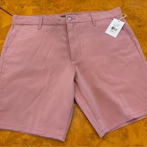 Joe Kinetic Men's Pink Flat-Front Stretch Shorts